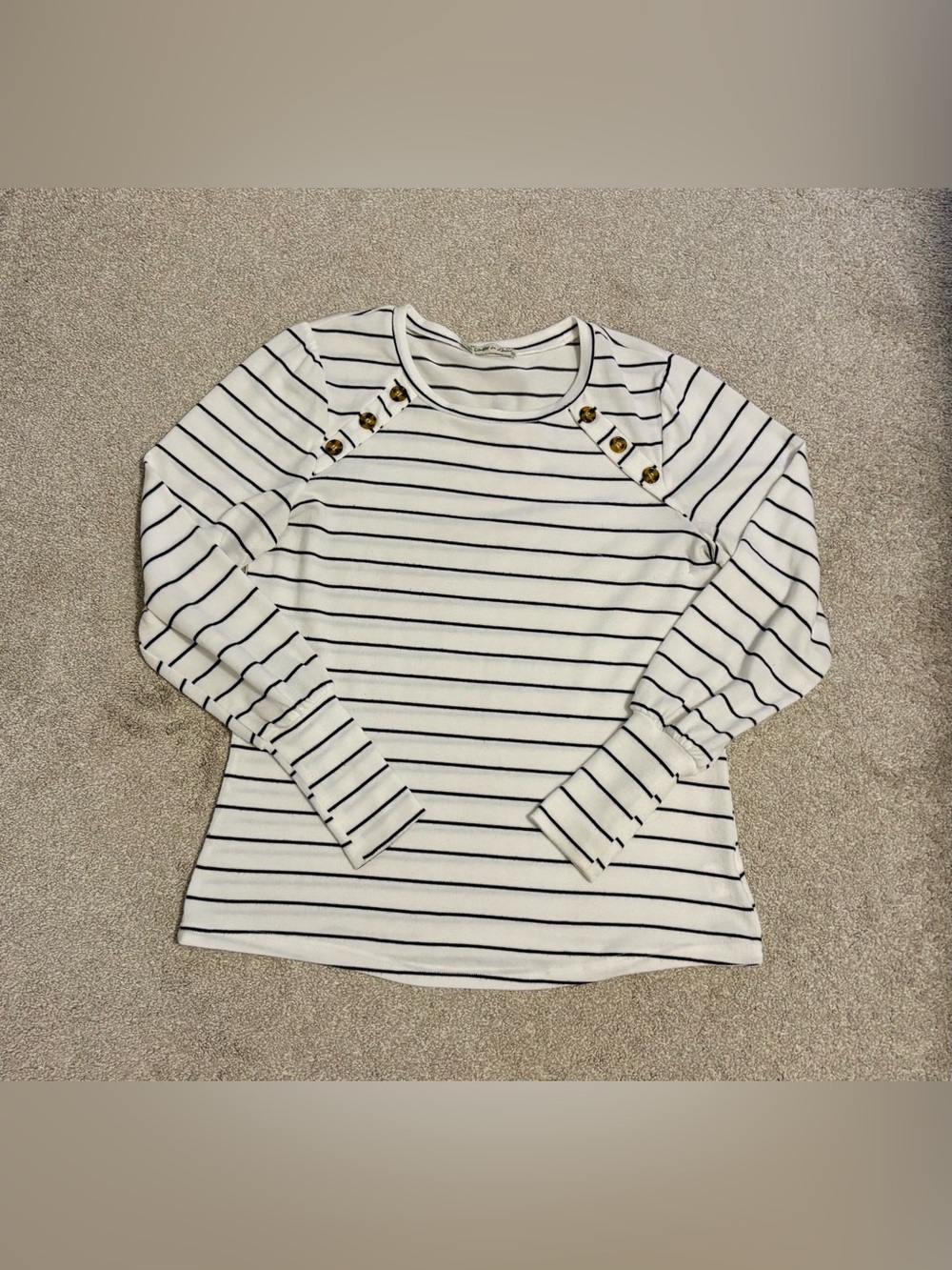 Women’s Medium All In Love Striped Long-Sleeve Top